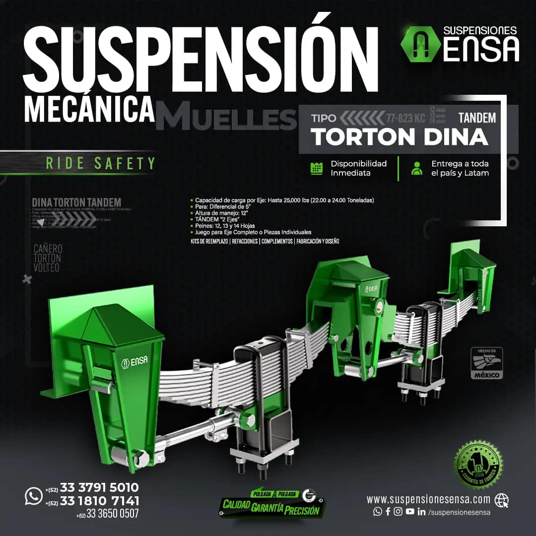 Suspensión mecánica muelles